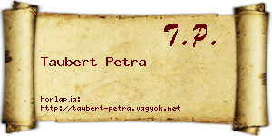 Taubert Petra névjegykártya